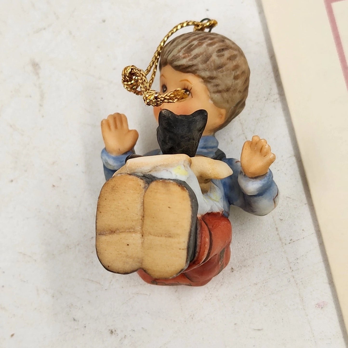 Berta Hummel THE BEST GIFT Ornament Goebel Porcelain Boy with Terrier Dog