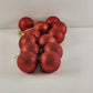 12 Red Glitter Ball Christmas Ornaments 1.5" Size Non Shatter Plastic