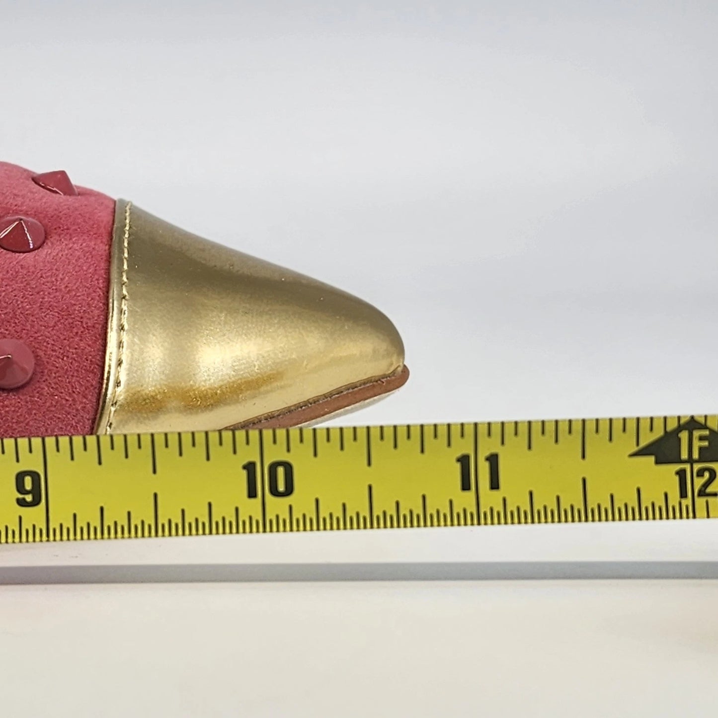 Mixx Shuz Robin Coral Suede Ballet Flats Gold Toe Women 8