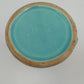 Blue Green Pottery Small Pitcher Mug Ring Snowflake Pattern 5.25" w Handle USA