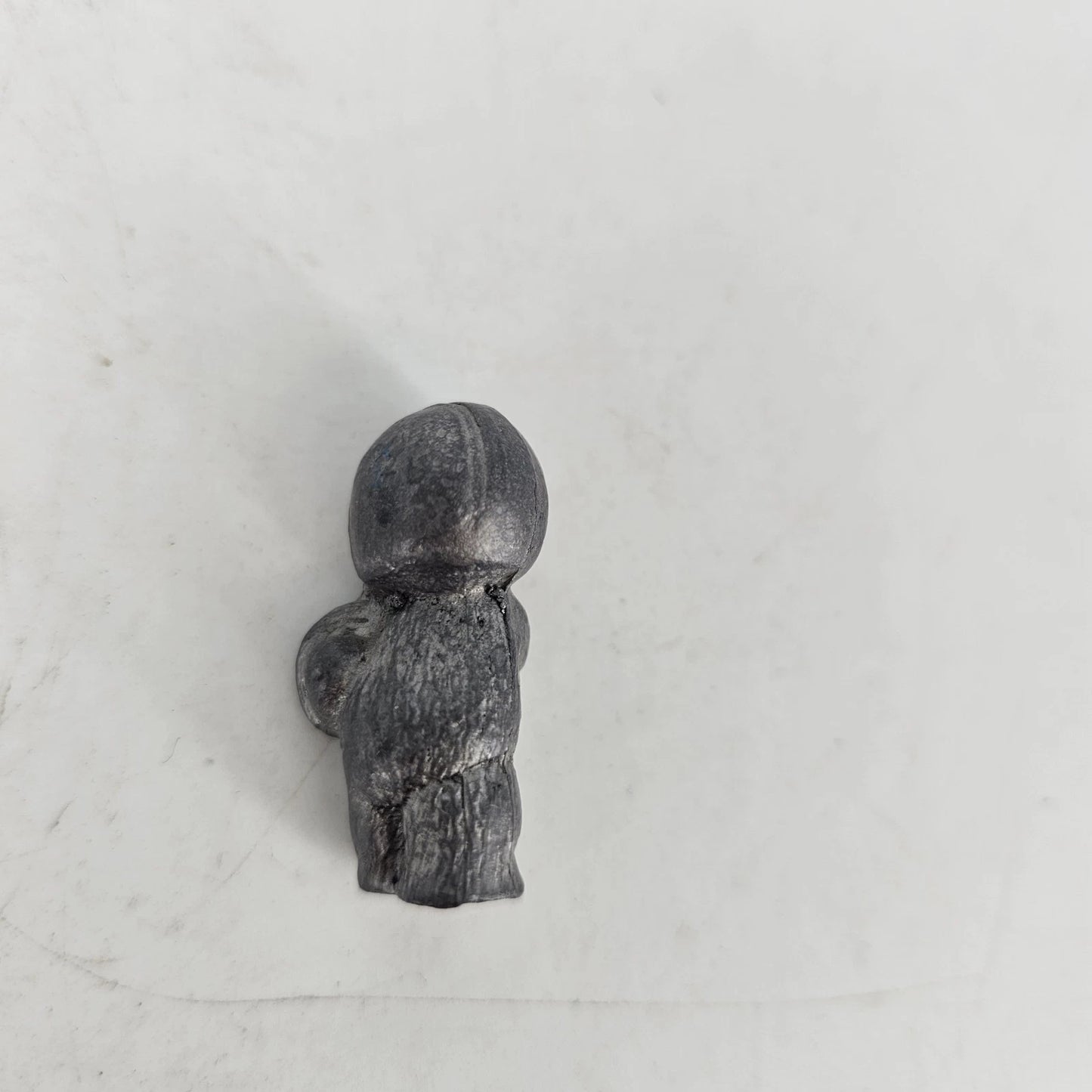 Mini Pewter Football Player Bear Figurine 1.5" Sports Collectible Vintage