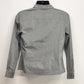 Tommy Hilfiger Women's Grey Zip Front Top Size L Fitted Logo Long Sleeve Darts