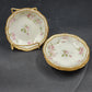4 Limoges Fruit Dessert Bowls 5.5" The Ardennes Pink Roses Gold Haviland France