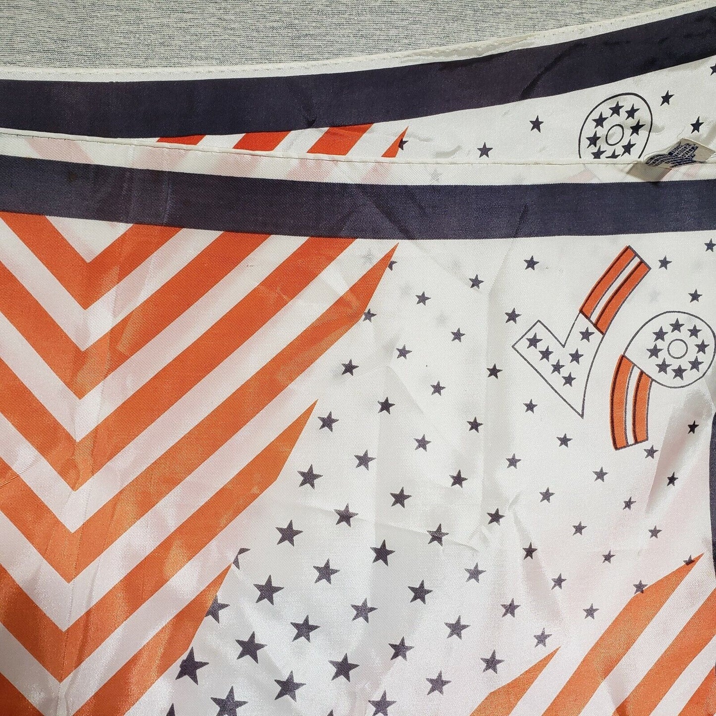 Vintage 1776 - 1976 Bicentennial 26-1/2" Scarf Head Neck Patriotic Stars Stripes