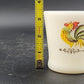 2 Anchor Hocking Fire King Rooster Milk Glass Coffee Mugs Vtg Farmhouse Kitchen