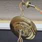 Blue and White Slag Stain Glass Hanging Tiffany Chandelier Single Socket Wired