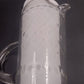 Etched Clear Glass Martini Pitcher 1 Qt w/ Stirrer Fused Handle 8"