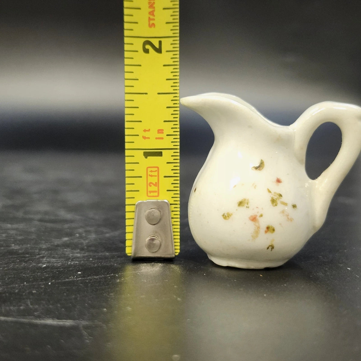 Mini Porcelain Doll Tea Set Creamer Sugar Bowl Lidded Cup Floral 1.5" Vintage