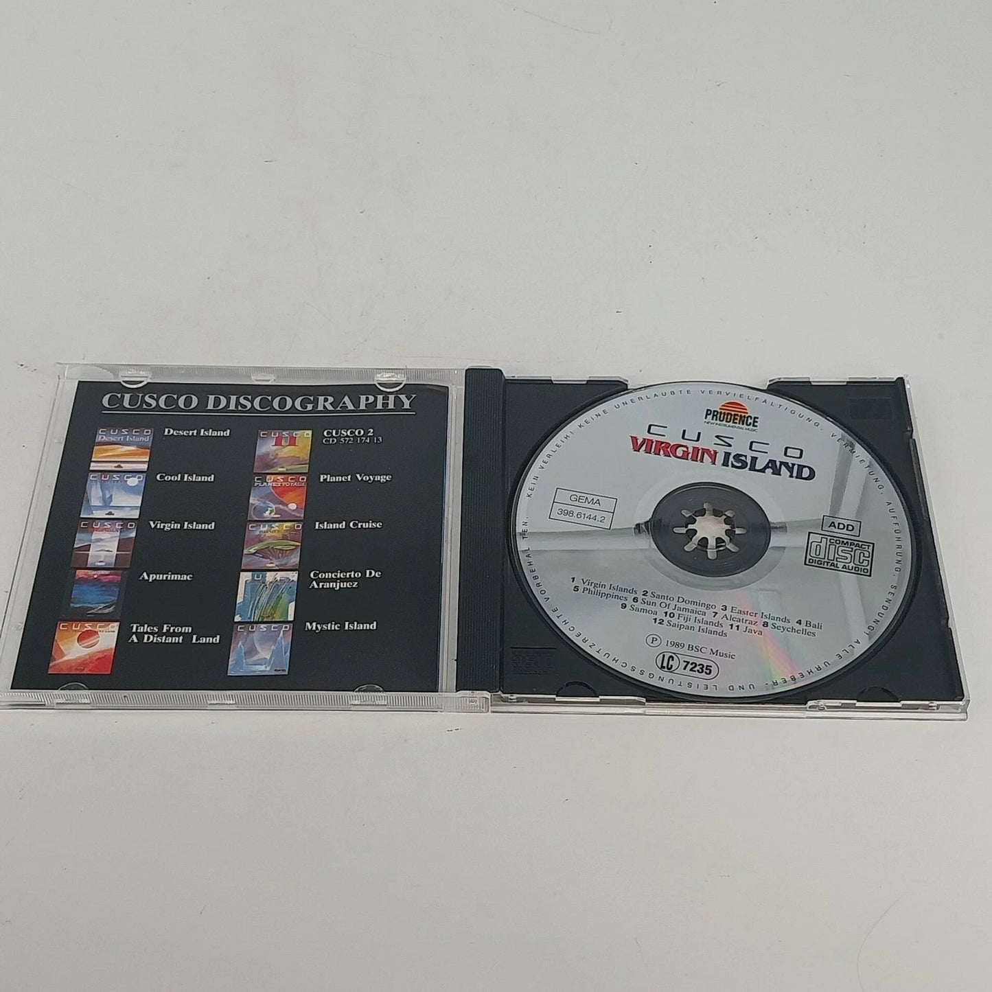 Cusco Virgin Island CD 1989 Prudence New Age Ambient Instrumental Music