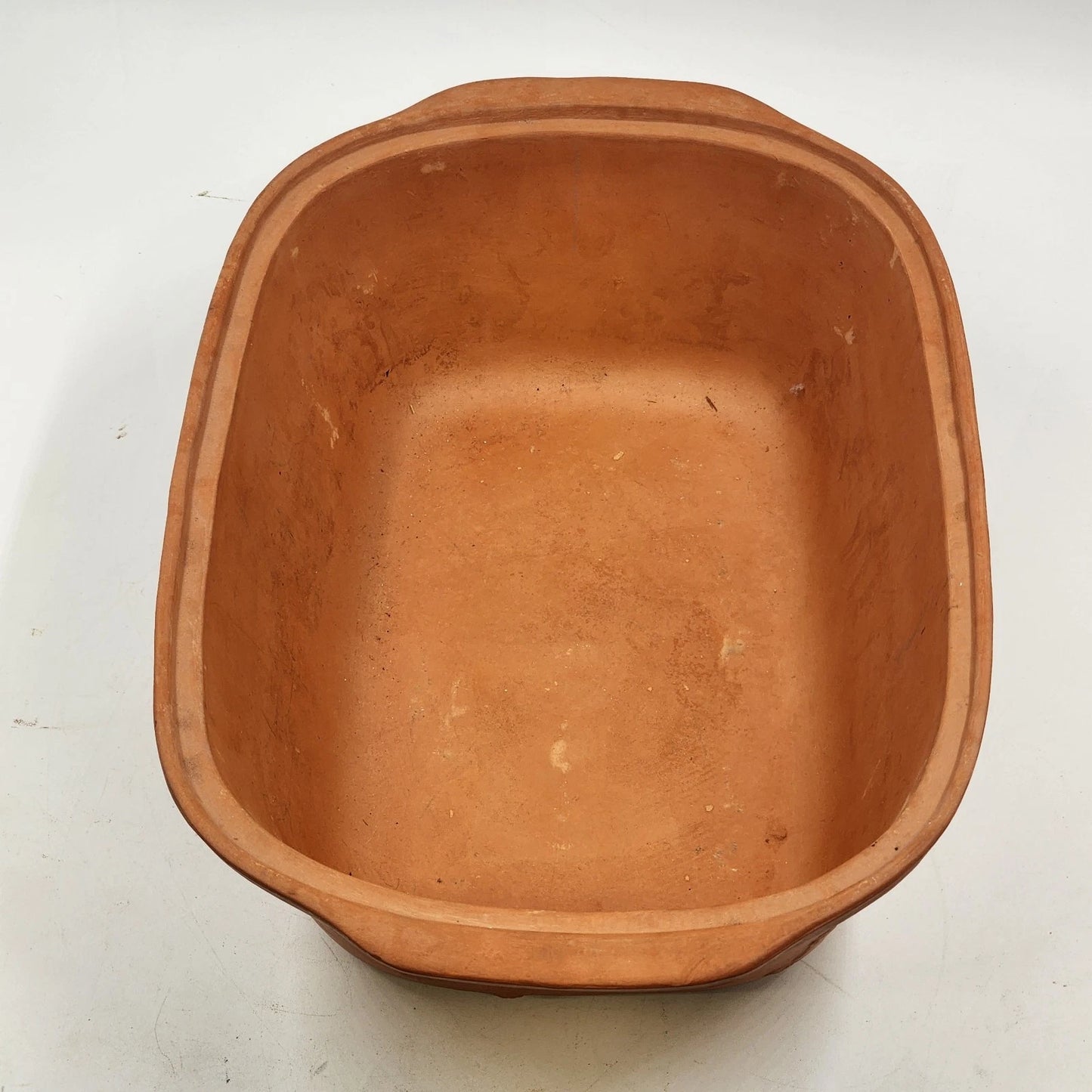 Gourmet Topf Terra Cotta Clay Roaster XL Dutch Oven Baker 15"x10" USA 1979 Vtg