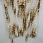 CL♡22 Tie Dye Dress Gold White Roll-Tab Sleeve Waist Tie Women's Large