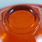 Mid Century Viking Glass Tundra Triangle Dish Fire Orange MCM Centerpiece 9-1/2"