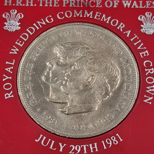 Prince Charles & Lady Diana Royal Wedding Commemorative Crown Coin July 29 1981