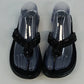 Relativity Park Black Sandals Women 8 M Rhinestone Embellished Straps Flip Flops