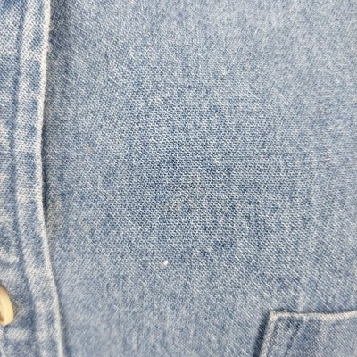 Cambridge Dry Goods Women’s Denim Shirt Size Large Long Sleeve Button Up Blue