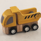 3 Plan City Wooden Toy Trucks Cement Dump and Crane Trucks 3" Long Rubber Tires