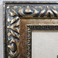 Large Vintage Wood Intricate Frame Excellent Matting Woman in Print Glass 30x26