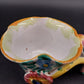 Italian Multicolor Ceramic Donkey Pulling Cart Planter Hand Painted Signed Italy