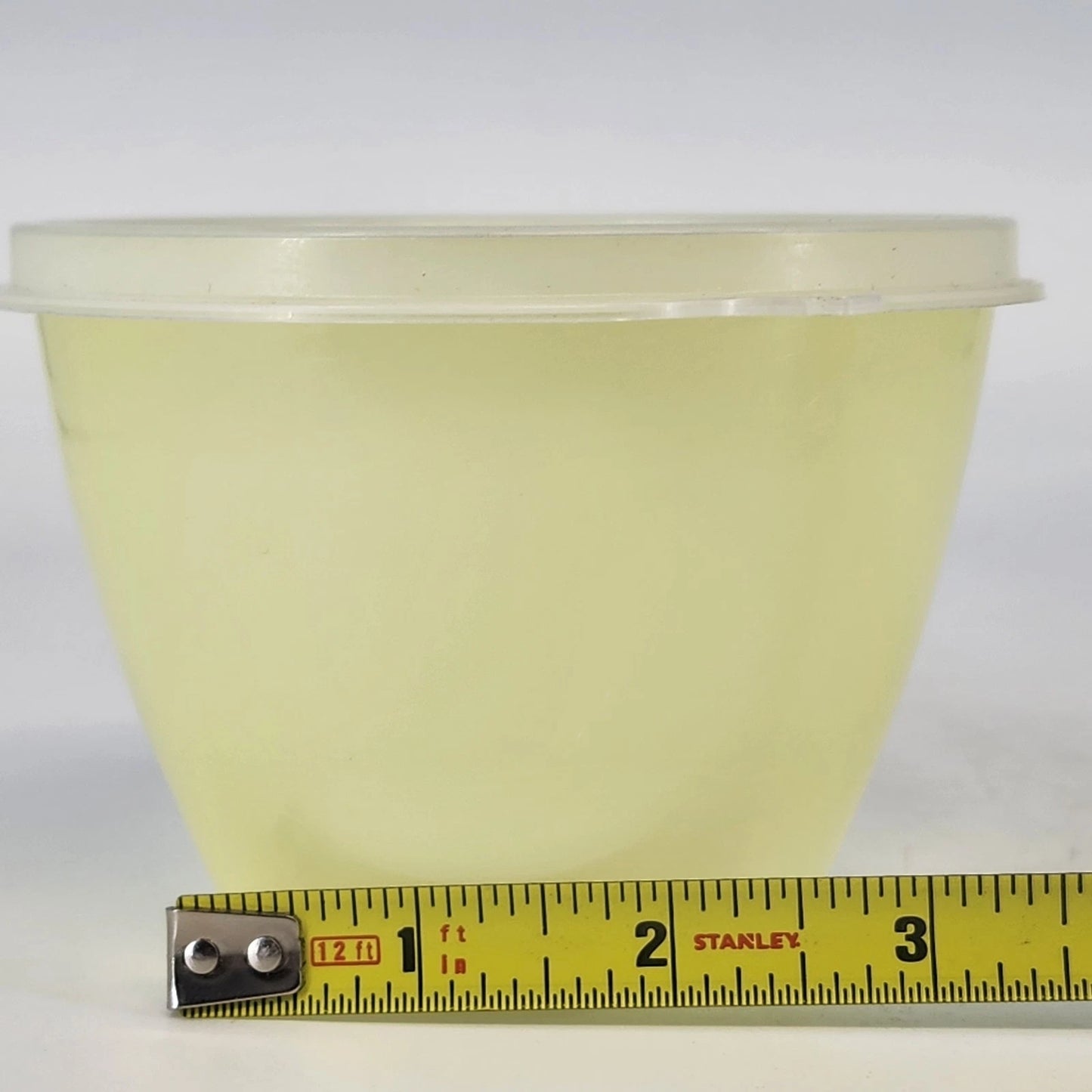 7 Tupperware 148 Round Refrigerator Containers w Lids Clear Pastel 3" Vintage