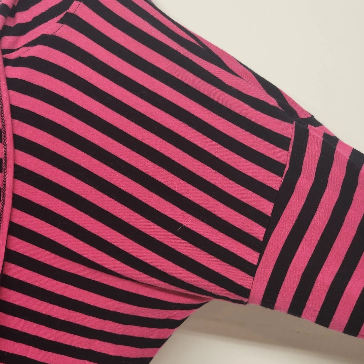 Live 2 Lounge XL Striped Hoodie Tunic Purple Black Knit