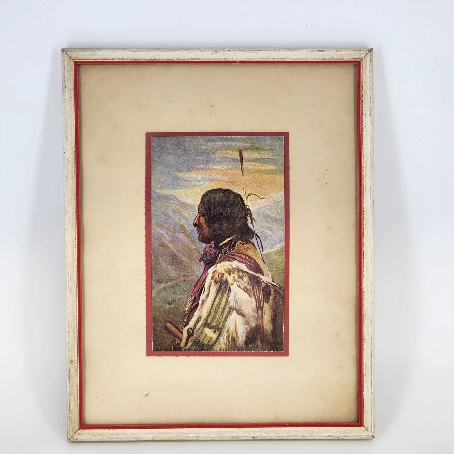 Framed Chief Not Afraid of Pawnee Raphael Tuck Art Print