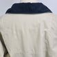 Pacific Trail Woman's Coat Beige Jacket w/ Navy Blue Trim & Lining No Hood Small