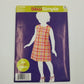 Simplicity SewSimple A1836 Sewing Pattern 2012 Cut Girls Sleeveless Dress Sz 3-6