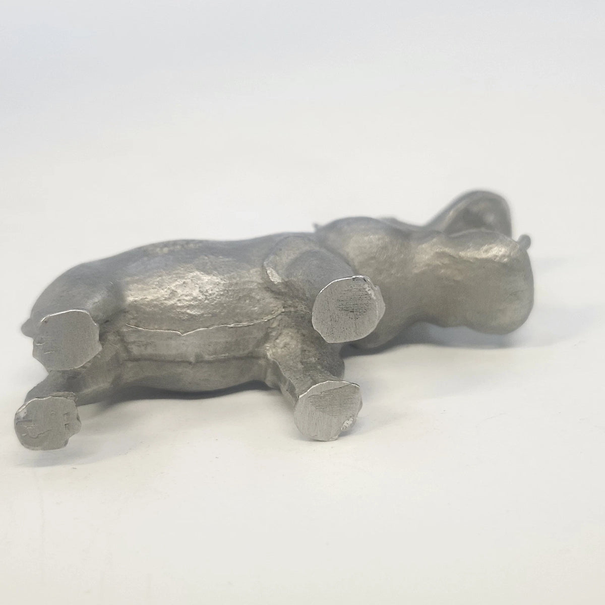 Rawcliffe Pewter Hippopotamus Figurine 2.5" Animal Collectible 1977 Vintage