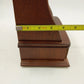 Wooden Musical Jewelry Box Jay Imports Angled Top Gold Diamond Blue Velvet 8"