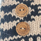Muk Luks Knit Boot Toppers Beige Cream Button Cuff Leg Warmers