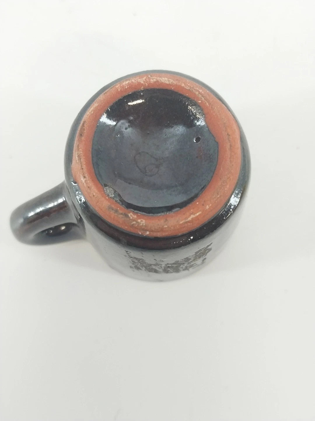 Pacific Japan MINIATURE Coffee Cups Set 4 Red Clay Brown Glaze Earthenware Mugs