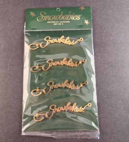 Gold Snowbabies Ornament Hangers Set Of 4 Department 56 New Factory Sealed