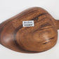 Monkey Pod Natural Wood Bowl 6" Hand Carved Spade Shape Kiln Dried Philippines