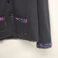 Laura Ashley Women’s XL Black Blazer Jacket Textured Sequins Trim Career Coat