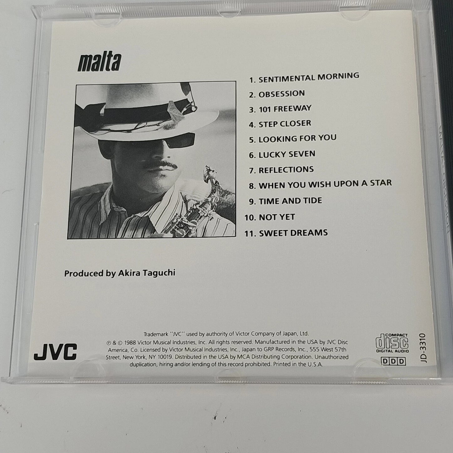 Malta Obsession CD JVC World Class Music Smooth Jazz Contemporary Jazz 1988