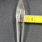 2 Rock Icicle Spear Crystal Glass For Chandelier Prisms Wire Connectors 3.35”