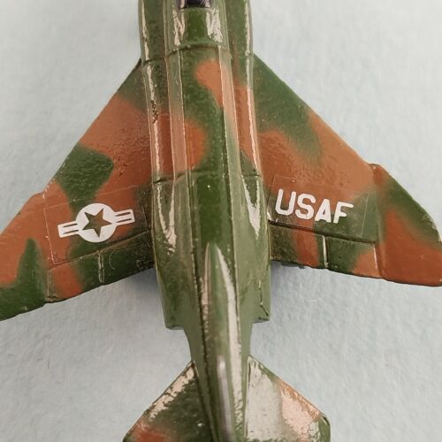 Tootsie Green Camo Toy Metal F-4 Phantom Fighter Jet Aircraft 2½"