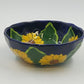 Mexican Folk Art Pottery Serving Bowl 8”x3" Talavera Sunflowers and Leaf Design