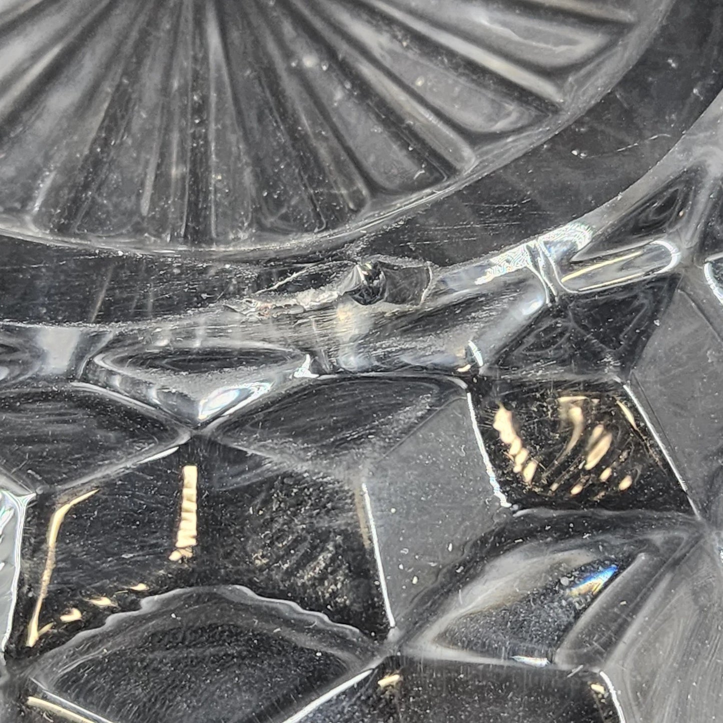 Fostoria American Glass Salad Plate 7.75 Inch Starburst Pattern