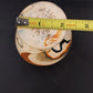 Nemadji Indian Pottery Pedestal Vase Brown Black Marbled Swirl 3.75" Vintage USA