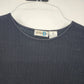 Paul Harris Black Ribbed Knit Top Women's Medium Stretch Short Sleeve Shirt