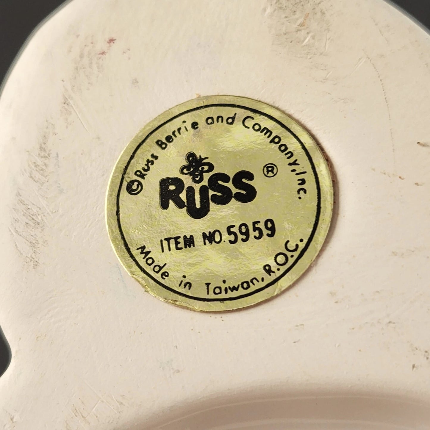 Russ Berrie Snowman Ceramic Coin Bank 1980s White Red Green Scarf Christmas 6"