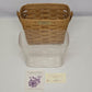 Longaberger Dresden Tour Basket 1994 Edition Plastic Protector Hinged Handle