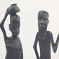 Hand Carved Ebony Tribal African Kenyan Man Woman Figurine 15"