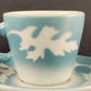Syracuse China Vintage Cup and Saucer Blue Oakleigh Oak Leaf Restaurant Ware