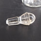 Clear Glass Cruet Bottle Ribbed Panels Stopper Oil Vinegar Decanter 7.25" Vtg