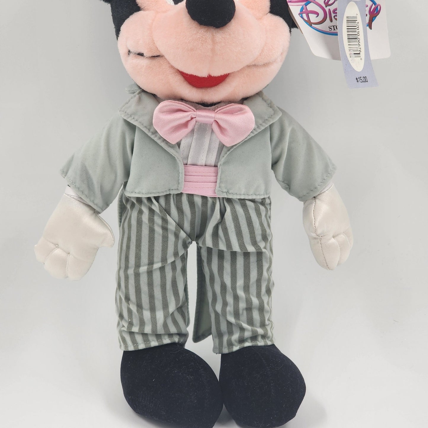 Walt Disney Mickey Mouse Groom Wedding Plush 12" Tuxedo Top Hat Tie Stuffed Toy