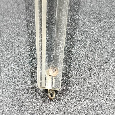 2 Rock Icicle Spear Crystal Glass For Chandelier Prisms Wire Connectors 3.35”