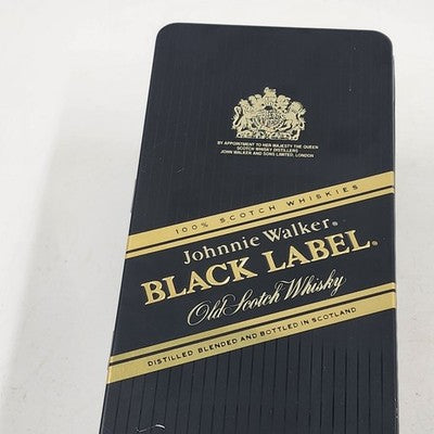Johnnie Walker Black Label Empty Metal Tin Box 12" Collector Scotch Whisky Bar