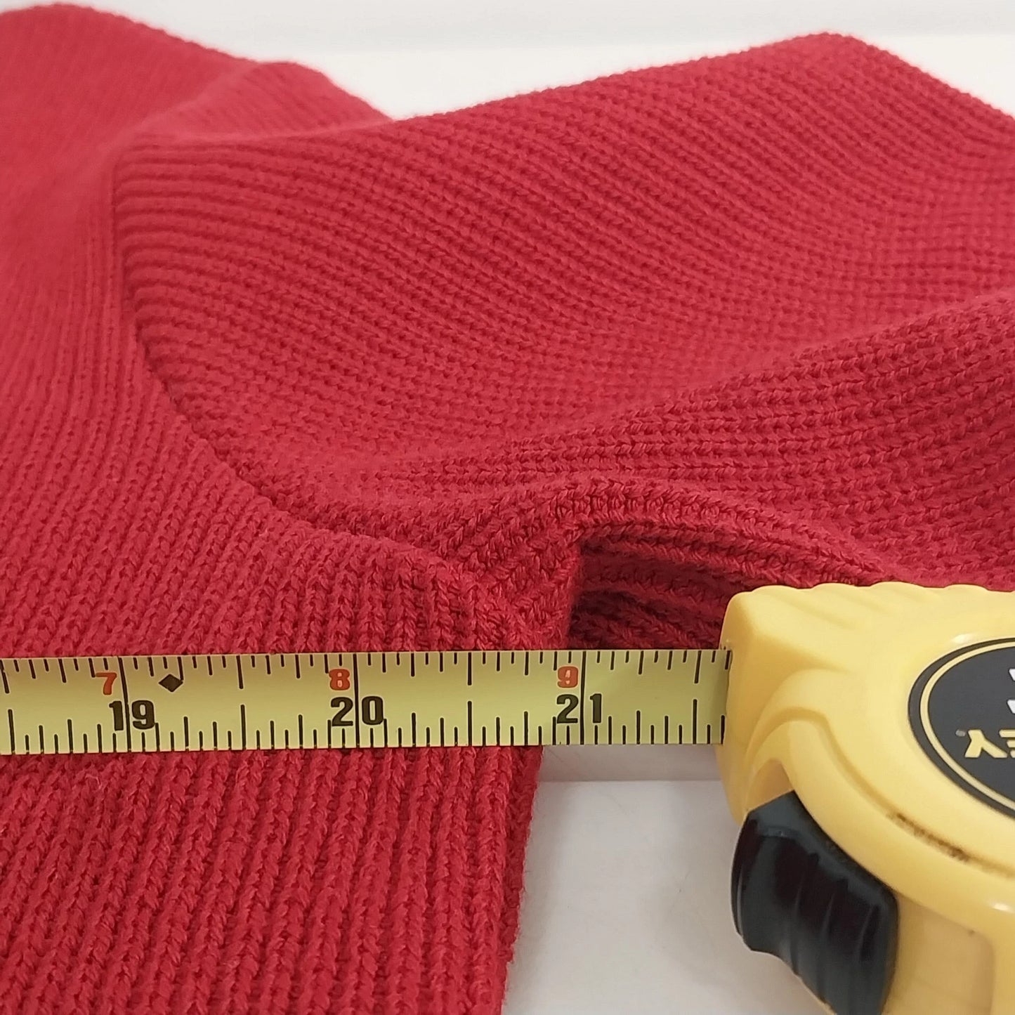 Hammerschmid Womens Red Cotton Knit Quarter Zip Short Sleeve Collared Top Size L
